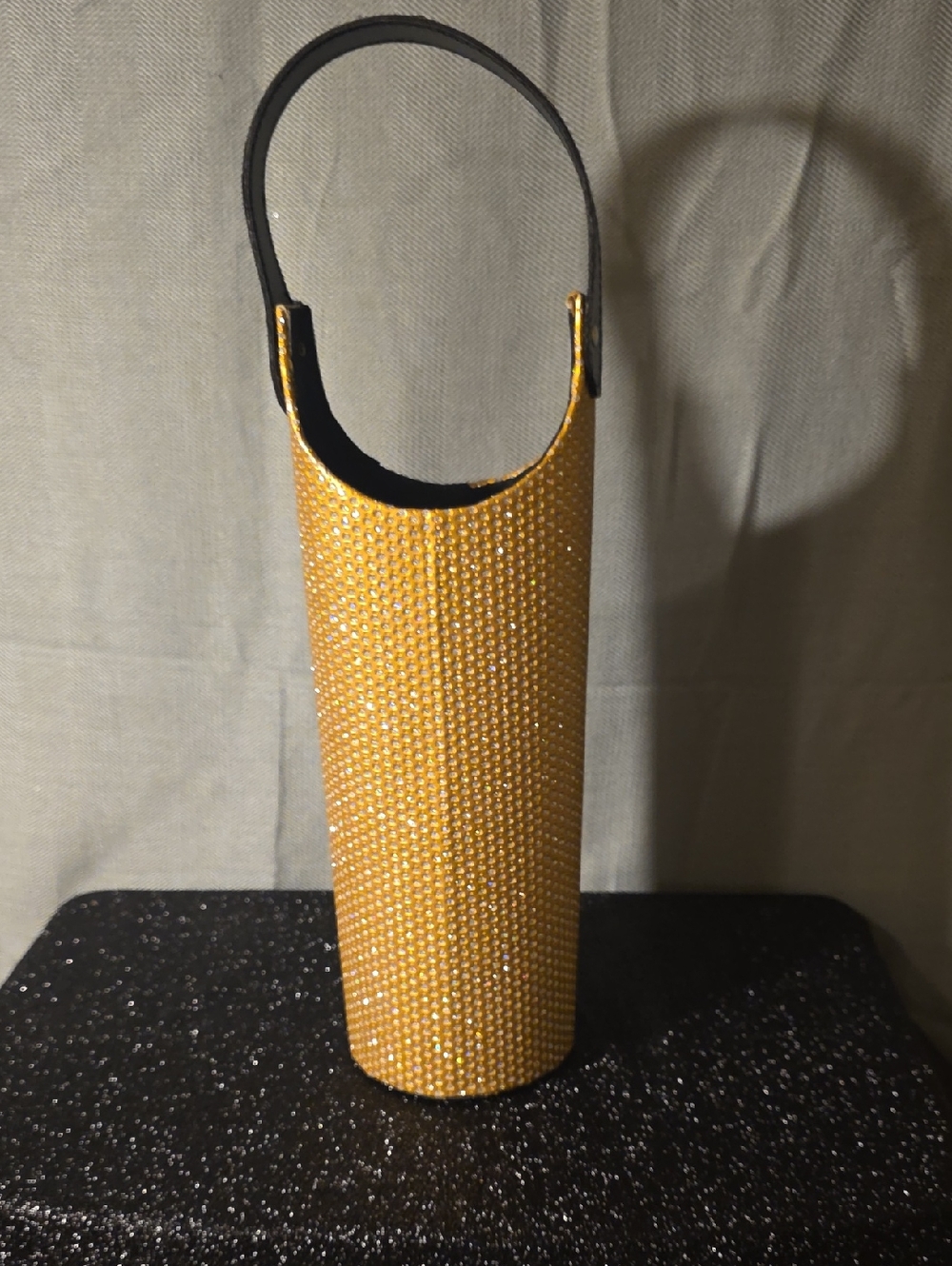Gold And Black Crystal Wine Container